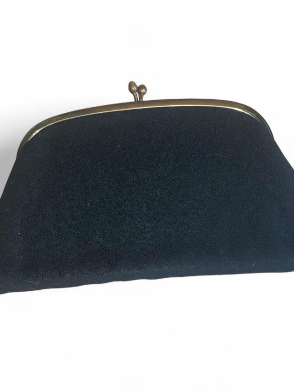 Vintage Black Kiss-Lock Clutch